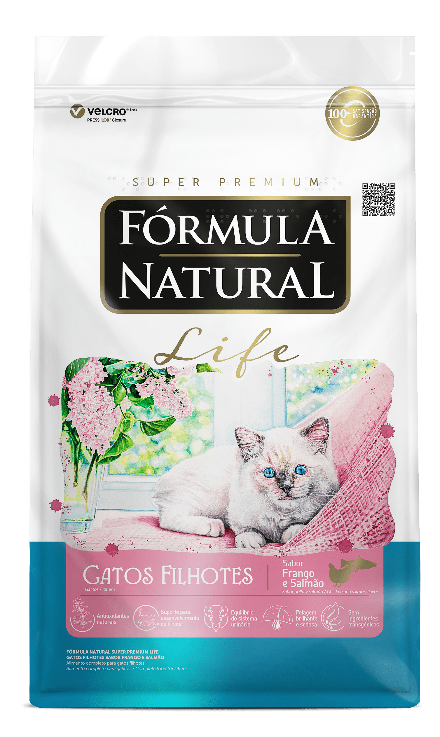 Fórmula Natural Super Premium Life Gatos Filhotes Sabor Frango e Salmão