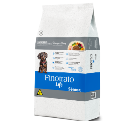 FINOTRATO LIFE SENIOR FRANGO ARROZ RPM 3KG