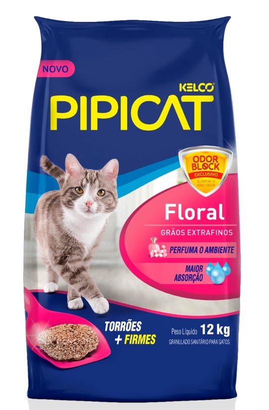 AREIA P/ GATO PIPICAT FLORAL SC 12KG