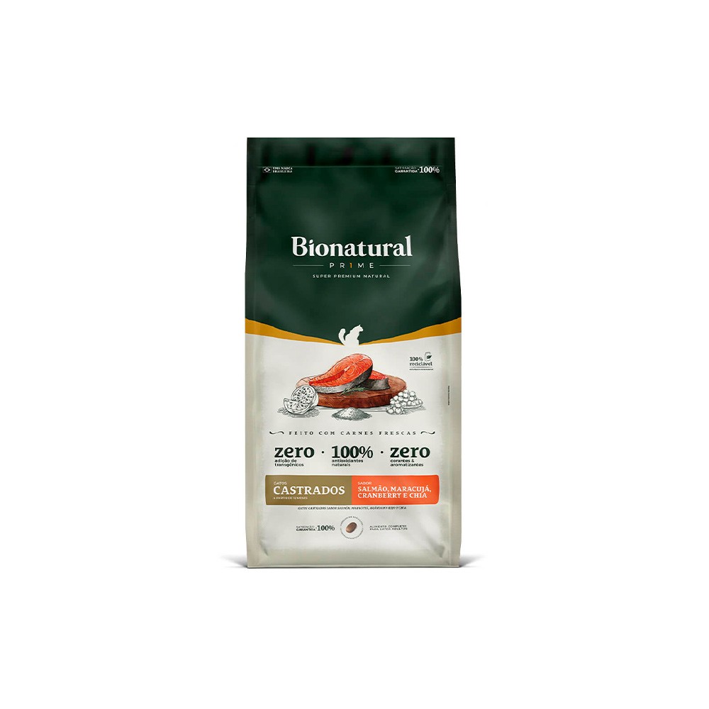 BIONATURAL GATOS CASTRADOS SALMAO 1,5KG