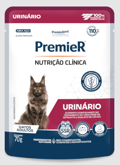 PREMIER NUTRIÇÃO CLÍNICA ÚMIDOS GATOS URINÁRIO 70G