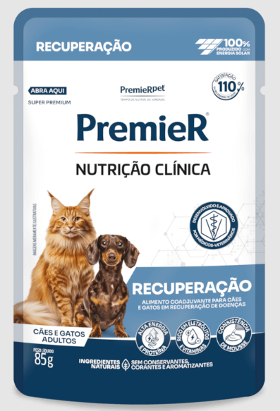 PREMIER NUTRIÇÃO CLÍNICA ÚMIDOS CÃES/GATOS RECUPERAÇÃO 85G