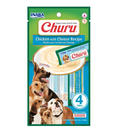 CHURU FRANGO E QUEIJO PARA CÃES 56G