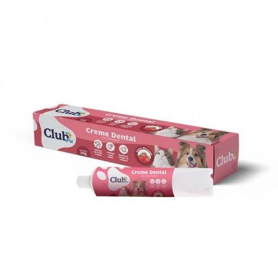 CREME DENTAL MORANGO 90G CLUB PET