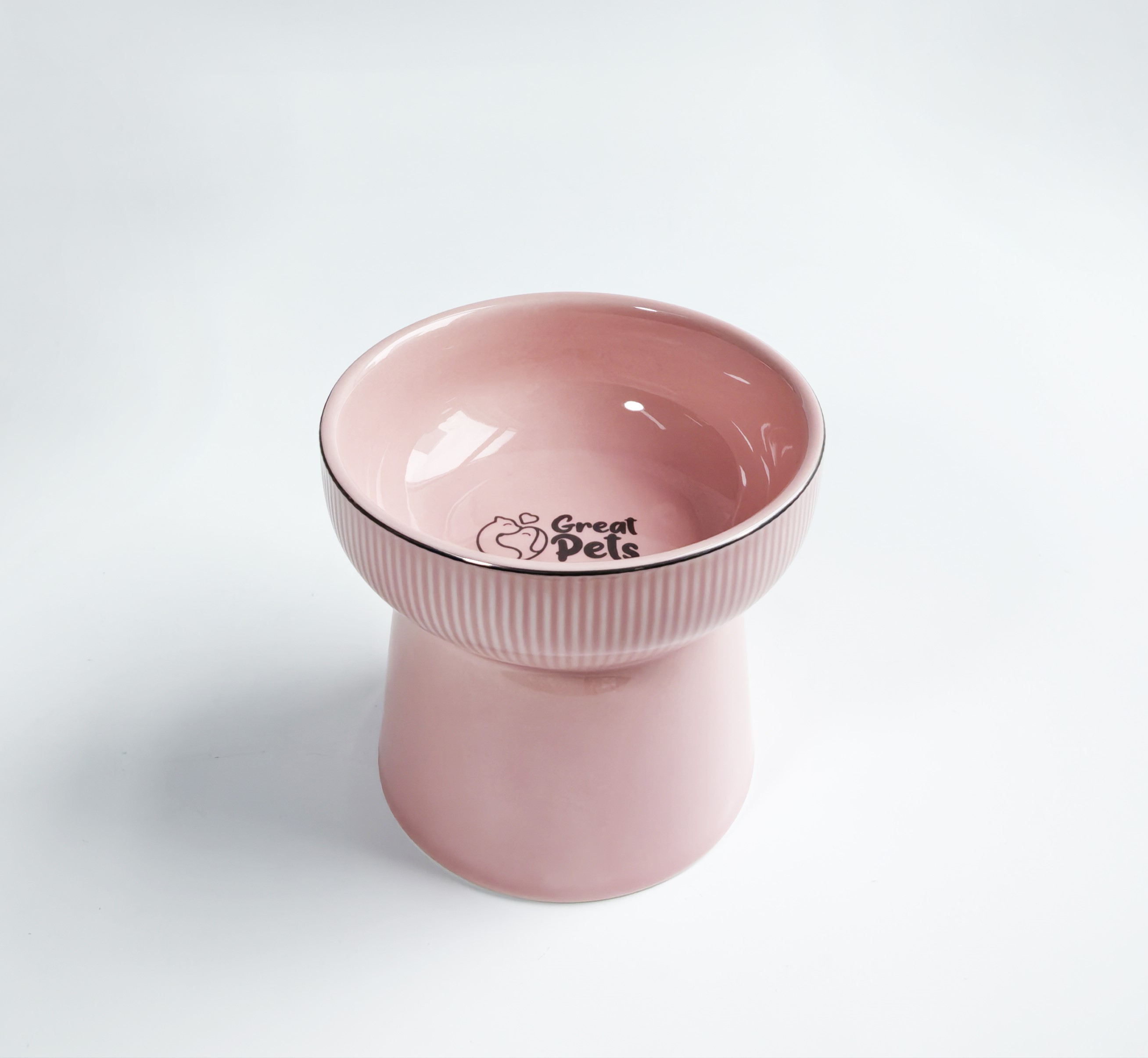 COMEDOURO CERAMICA ALTO ROSA 250ML