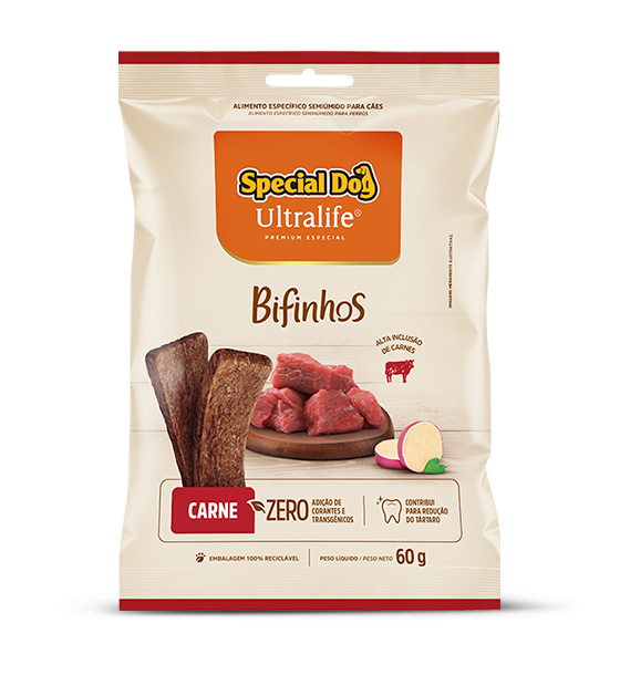SPECIAL DOG ULTRALIFE BIFINHOS CARNE 60G