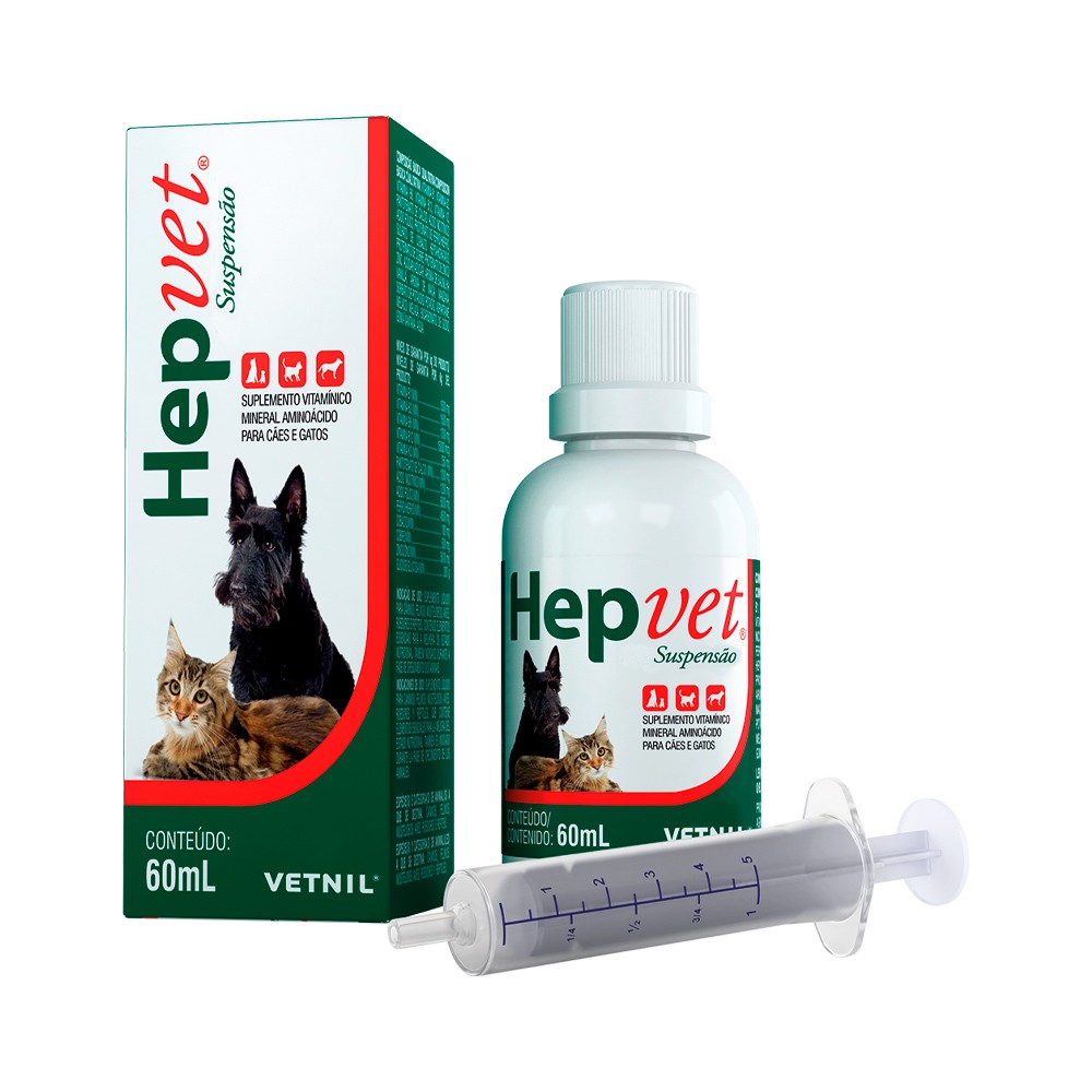 Suplemento Vetnil Hepvet Suspensão - 60 mL