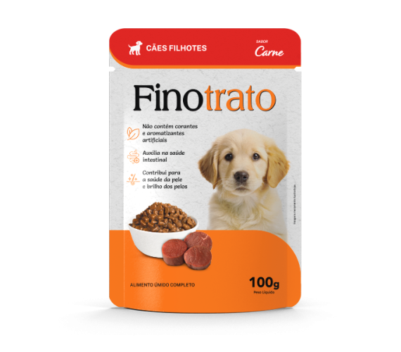 FINOTRATO SACHE CÃES FILHOTES CARNE 100G