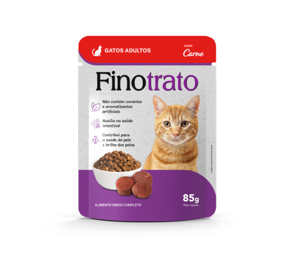 FINOTRATO SACHE GATOS ADULTO CARNE 85G