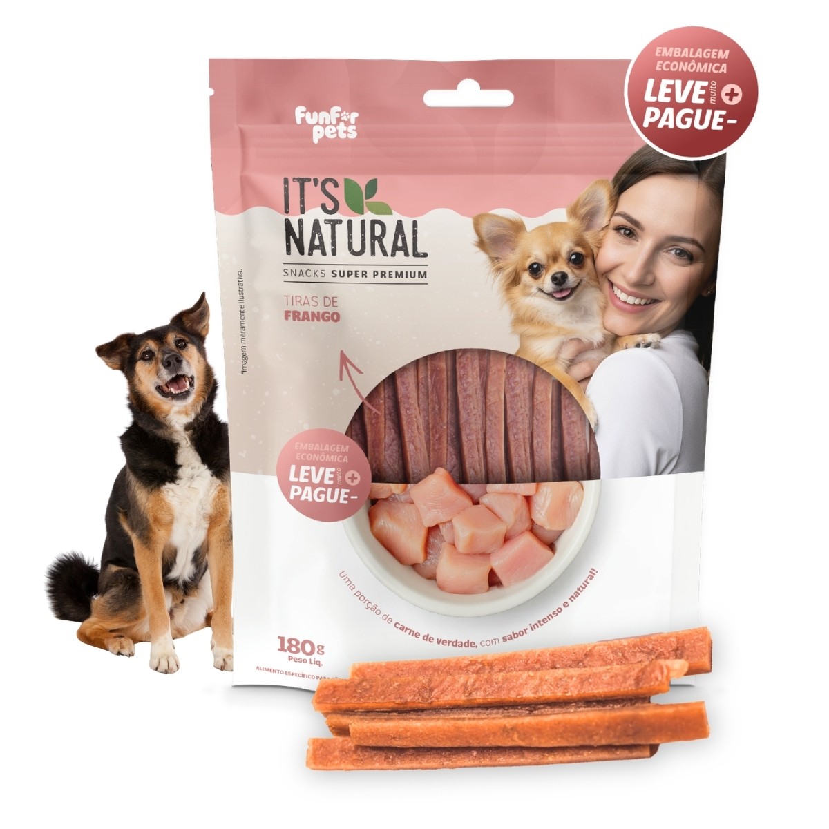 ITS NATURAL TIRAS DE FRANGO ECONOMICO 180g