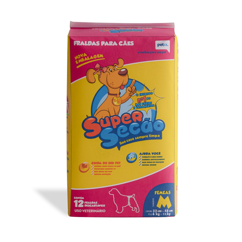 FRALDA SUPERSECAO FEMEA - M