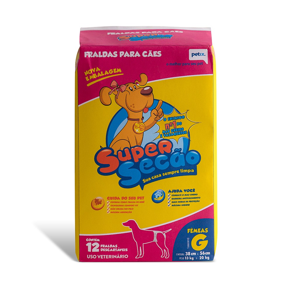 FRALDA SUPERSECAO FEMEA - G