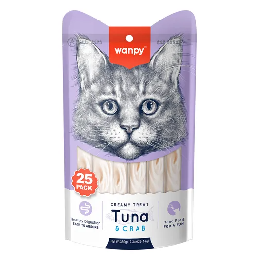 WANPY CREAMY ATUM E CARANGUEIJO PACOTE 14GX25P