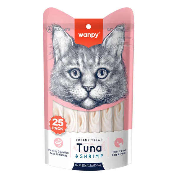 WANPY CREAMY ATUM E CAMARAO PACOTE 14GX25P