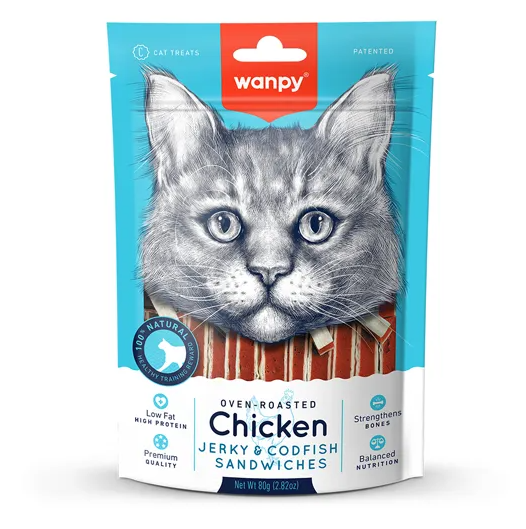 WANPY MINI CORACOES DE FRANGO E PEIXE 80G
