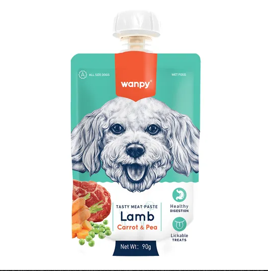 WANPY CREAMY SACHE DE CORDEIRO CENOURA E ERVILHA 90G