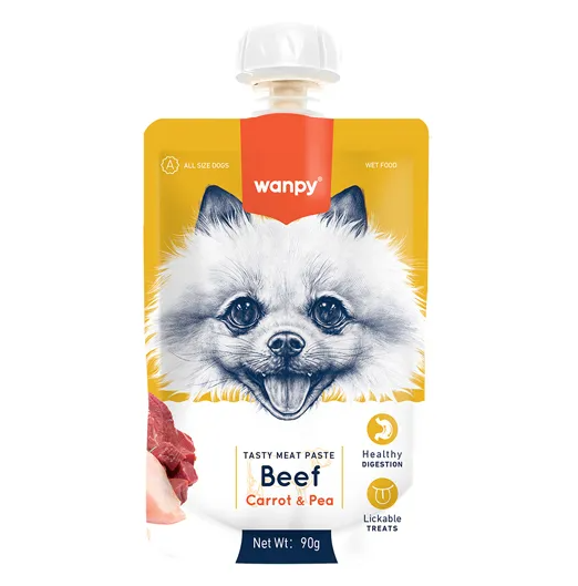 WANPY CREAMY SACHE DE CARNE CENOURA E ERVILHA 90G