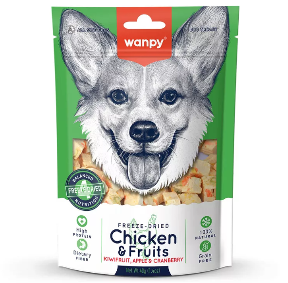 WANPY FREEZE DRIED FRANGO E FRUTAS 40G