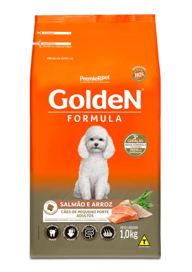 GOLDEN CAES MINI BITS SALMAO 1 KG