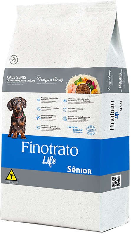 FINOTRATO LIFE SENIOR FRANGO E ARROZ RAÇAS PEQUENAS 10,1KG
