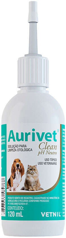 AURIVET CLEAN PH NEUTRO - LIMPEZA OTOLÓGICA (120ML)