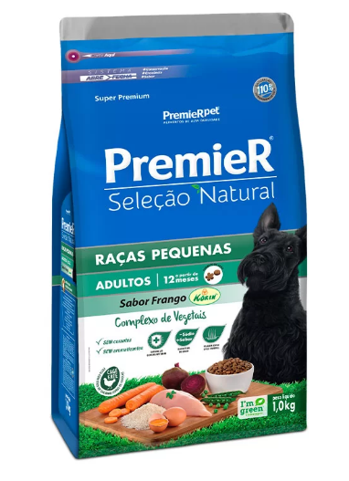 PREMIER SELEÇÃO NAT CAES AD RAC PEQ 1 KG