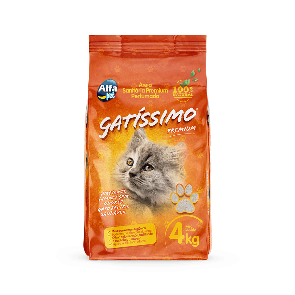 AREIA  HIGIÊNICA GATISSIMO 4KG