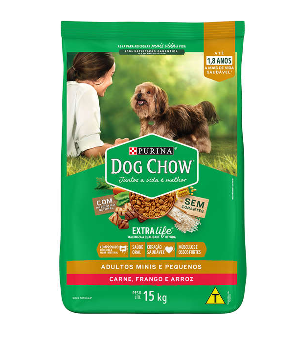 DOG CHOW ADULTO RAC PEQ CARNE ARROZ 15 KG