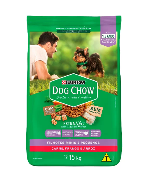 DOG CHOW FILH RAC PEQ FRANGO ARROZ 15 KG BR