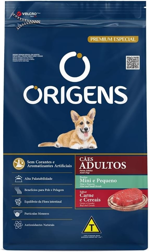 ORIGENS CÃO MINI E PEQUENO CARNE E CEREAIS 15KG