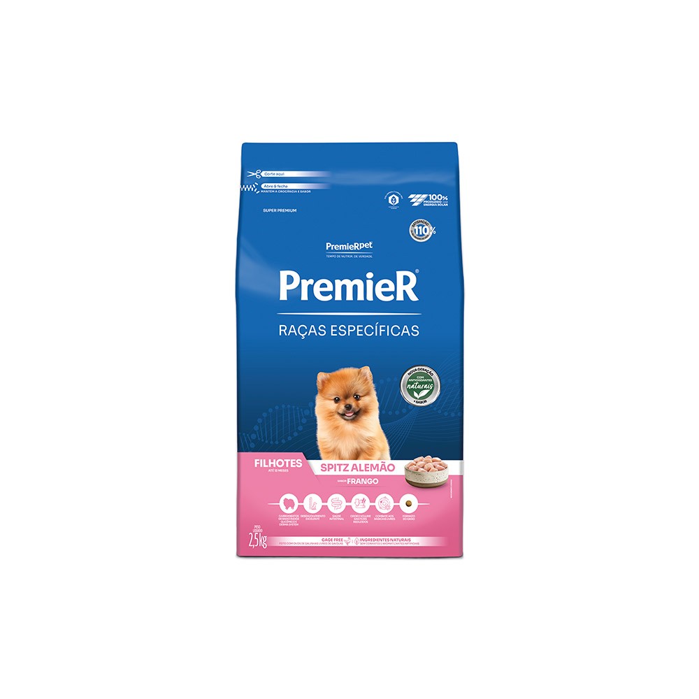 PREMIER RAÇAS ESP CAES FIL SPITZ ALEMAO 2,5 KG
