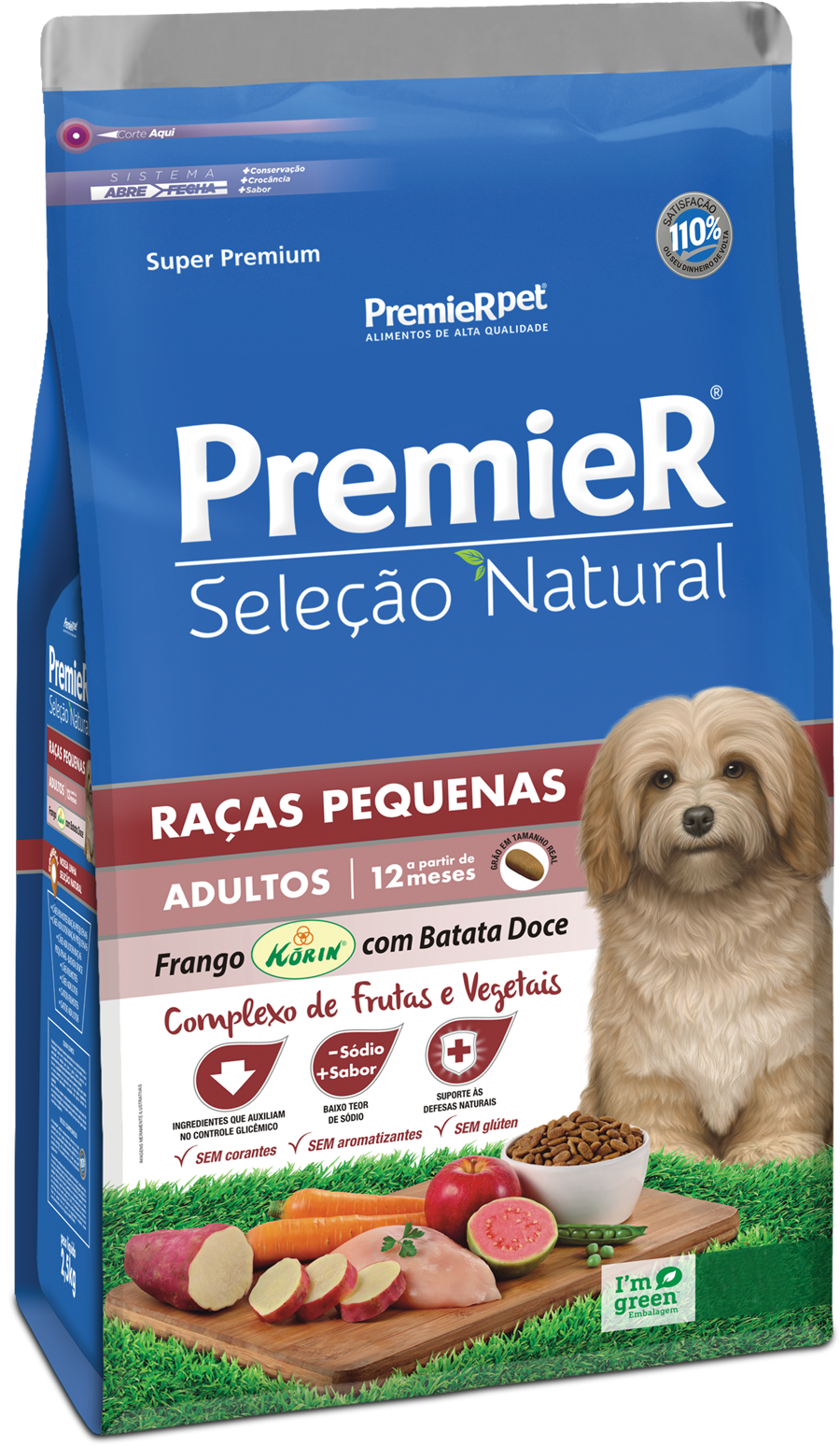 PREMIER SELEÇÃO NAT CAES AD RC PQ BAT DOCE 1 KG