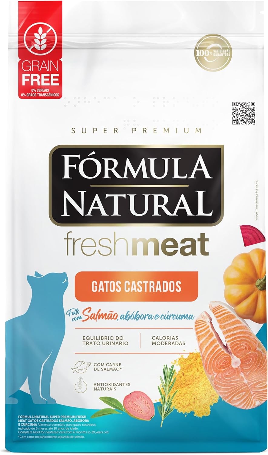 FORMULA NATURAL FRESH MEAT GATOS CASTRADO SALMÃO 10.1KG