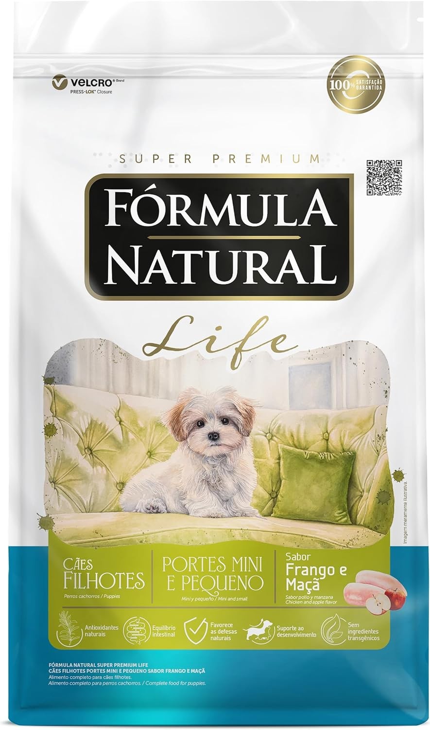 FORMULA NATURAL LIFE FILHOTE PORTE PEQUENO MINI E PEQUENO 15KG