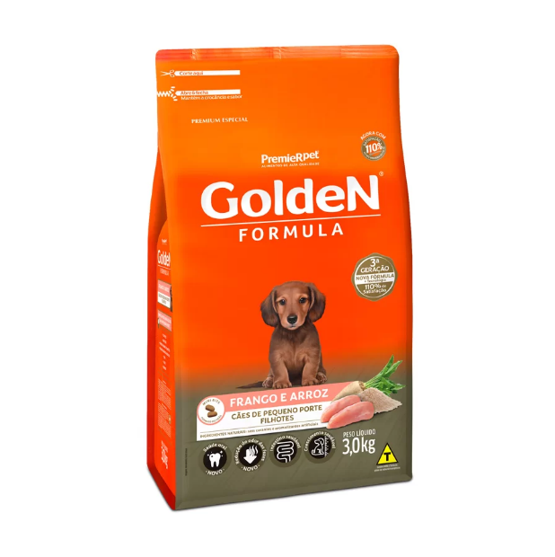 GOLDEN FILHOTES MINI BITS FRANGO 3,0 KG