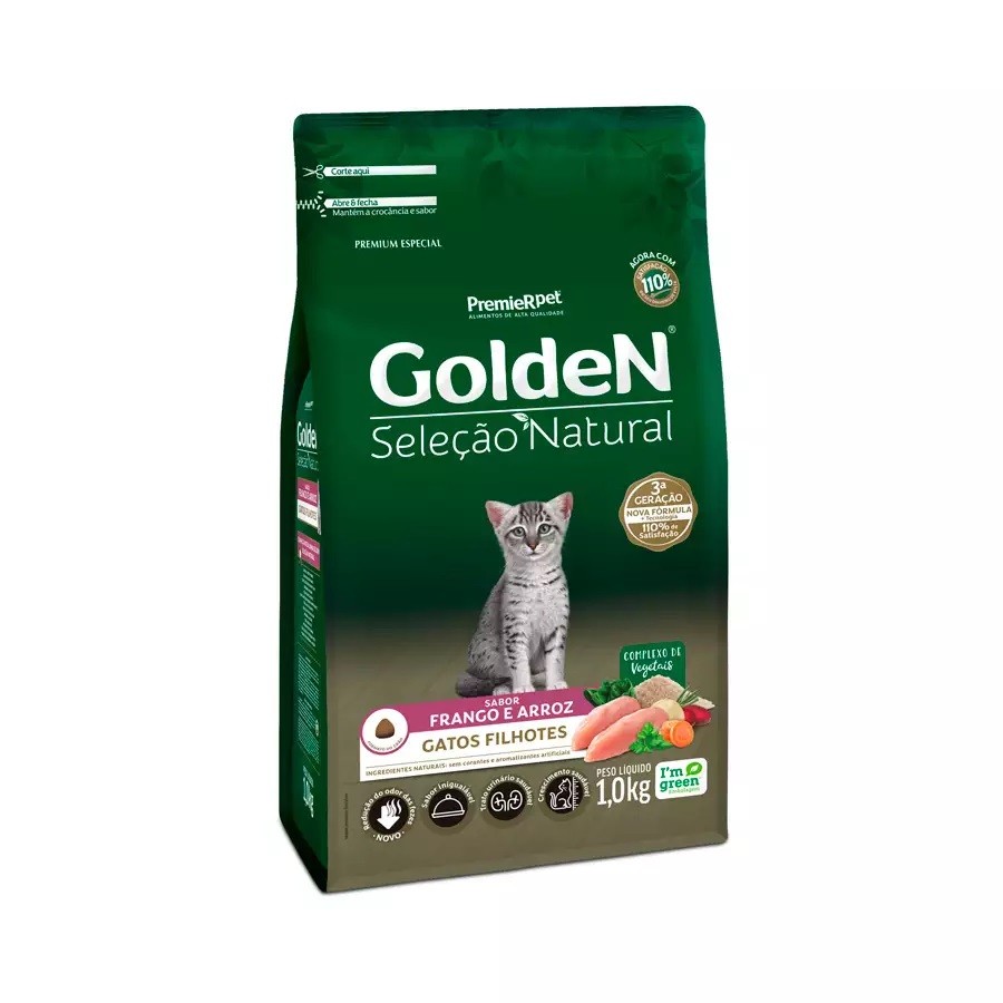 GOLDEN SELEÇÃO NATURAL GATOS FILHOTE 10,1 KG