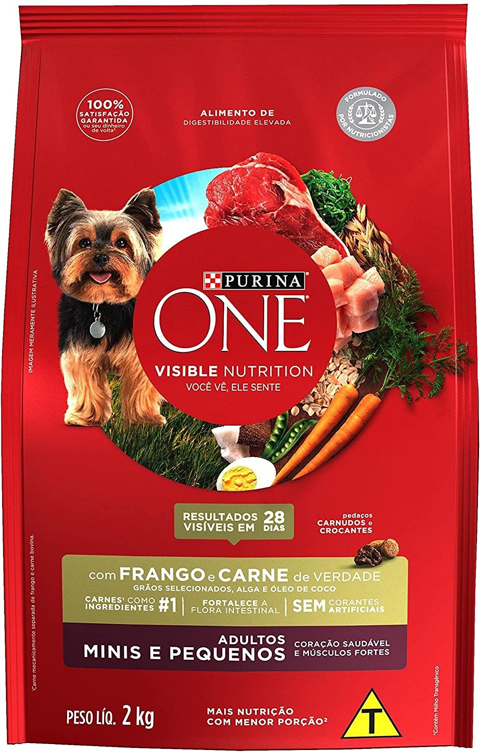 PURINA ONE ADULTO MINI E PEQUENOS FRANGO/CARNE 2KG