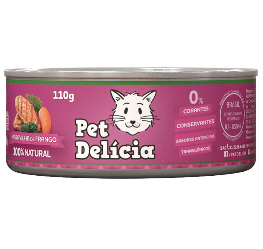 PET DELICIA PAPINHA DE FRANGO 110GR GATOS