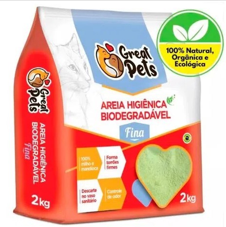 AREIA BIODEGRADAVEL FINA  2 KG