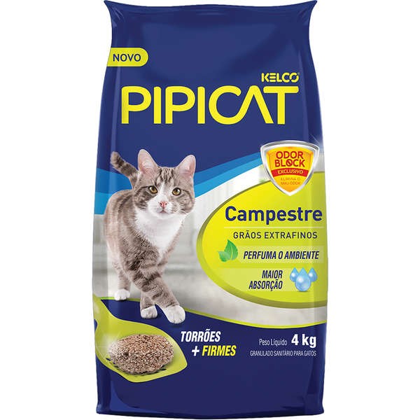 AREIA P GATO PIPICAT CAMPESTRE 4 KG