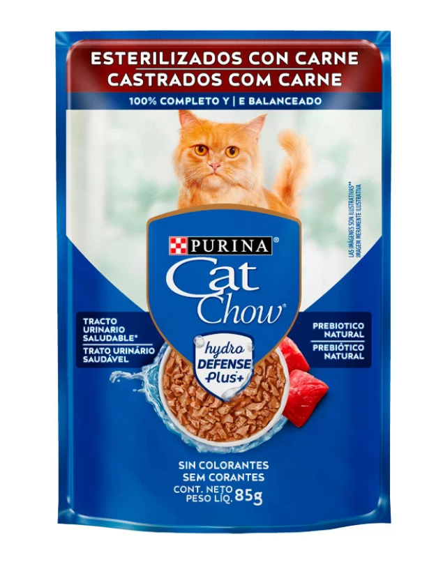 CAT CHOW CASTRADOS CARNE AO MOLHO 85 GR