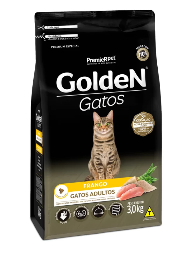 GOLDEN GATOS FRANGO ADULTO 3 KG