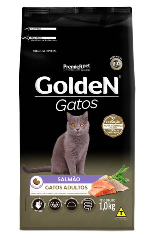 GOLDEN GATOS ADULTO SALMAO 1 KG