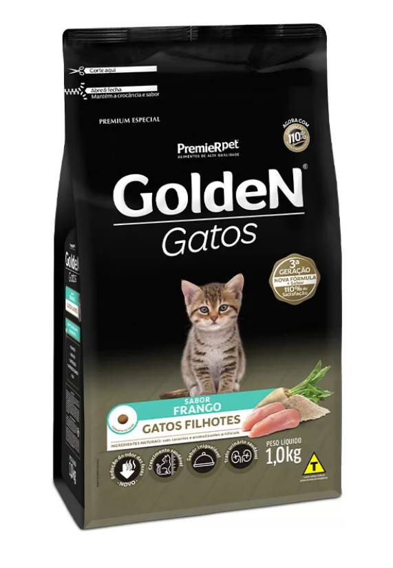 GOLDEN GATOS FILHOTES FRANGO 1 KG