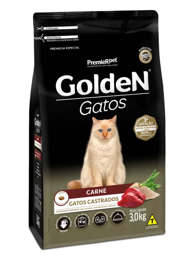 GOLDEN GATOS AD CAST CARNE 3 KG