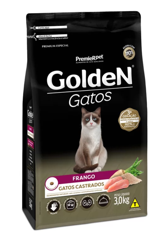 GOLDEN GATOS AD CASTRADO FRANGO 3 KG