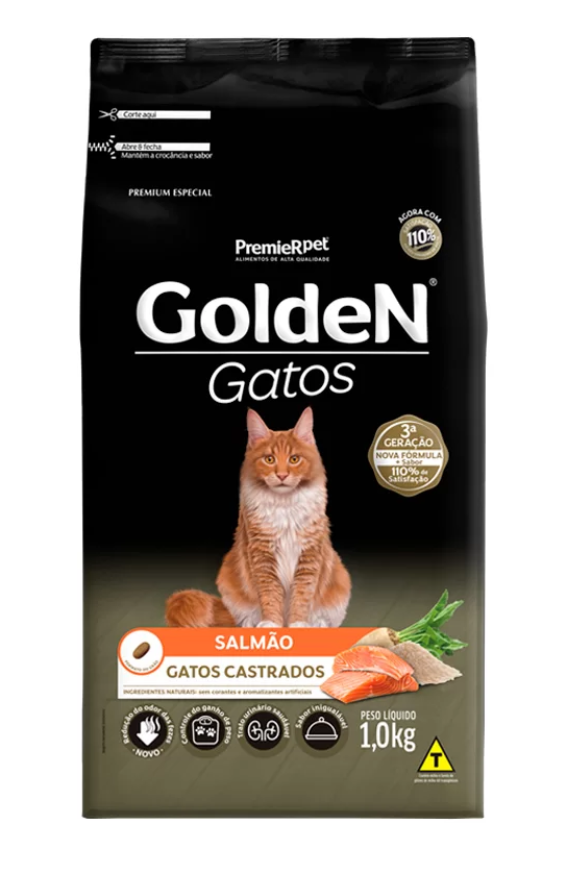 GOLDEN GATOS AD CASTRADOS SALMAO 1 KG