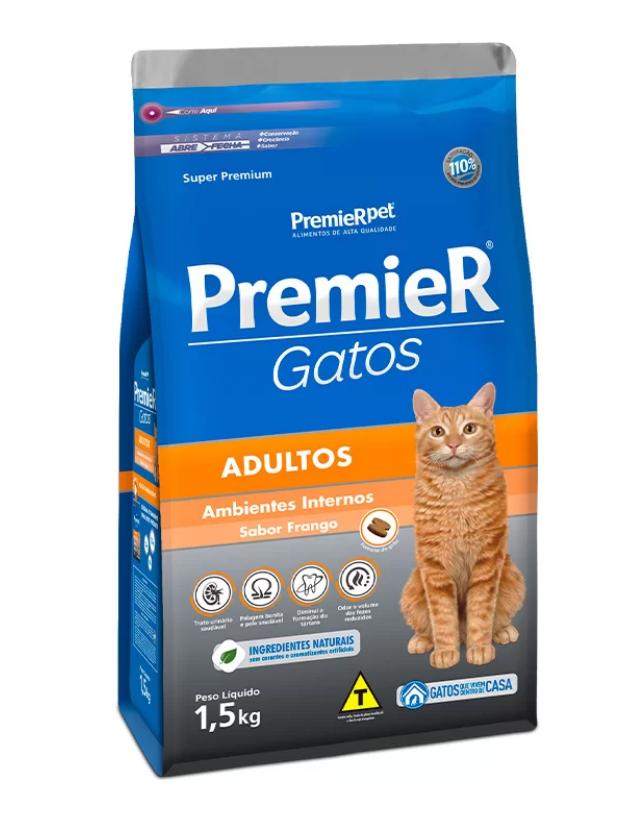 PREMIER AMB INT GATO AD. FRANGO 1,5 KG