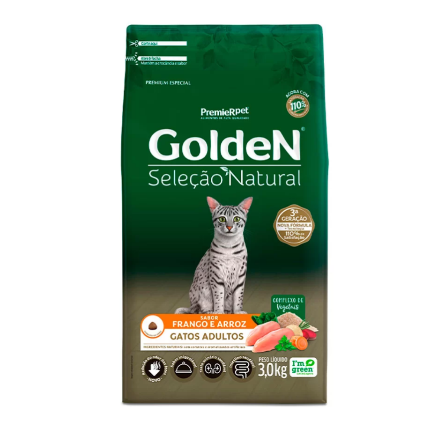 GOLDEN SELEÇÃO NATURAL GATO AD 3 KG