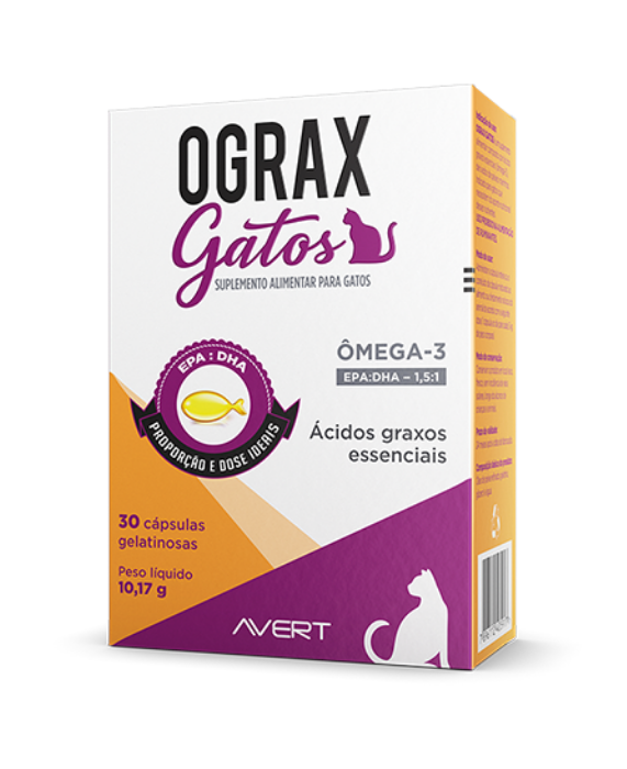 SUPLEMENTO  ALIMENTAR OGRAX GATOS - 30 CÁPSULAS